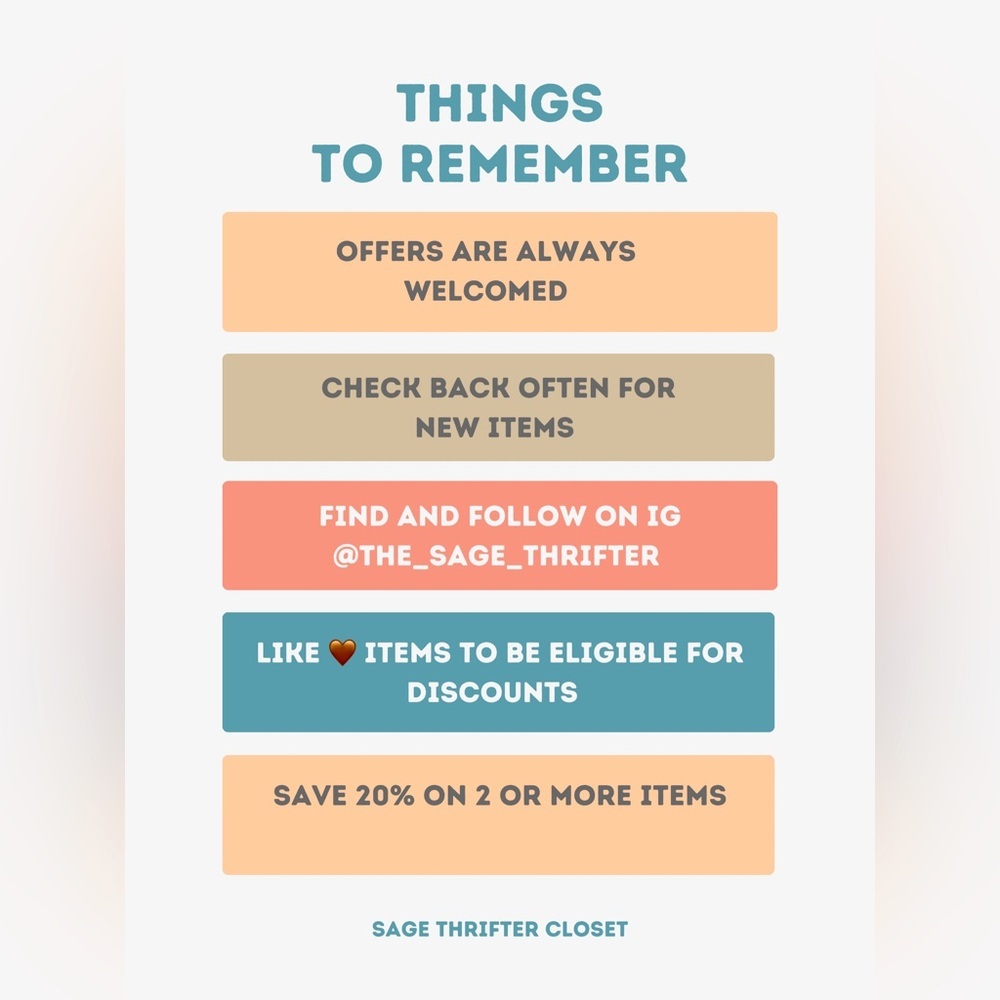 Things to remember when shopping!